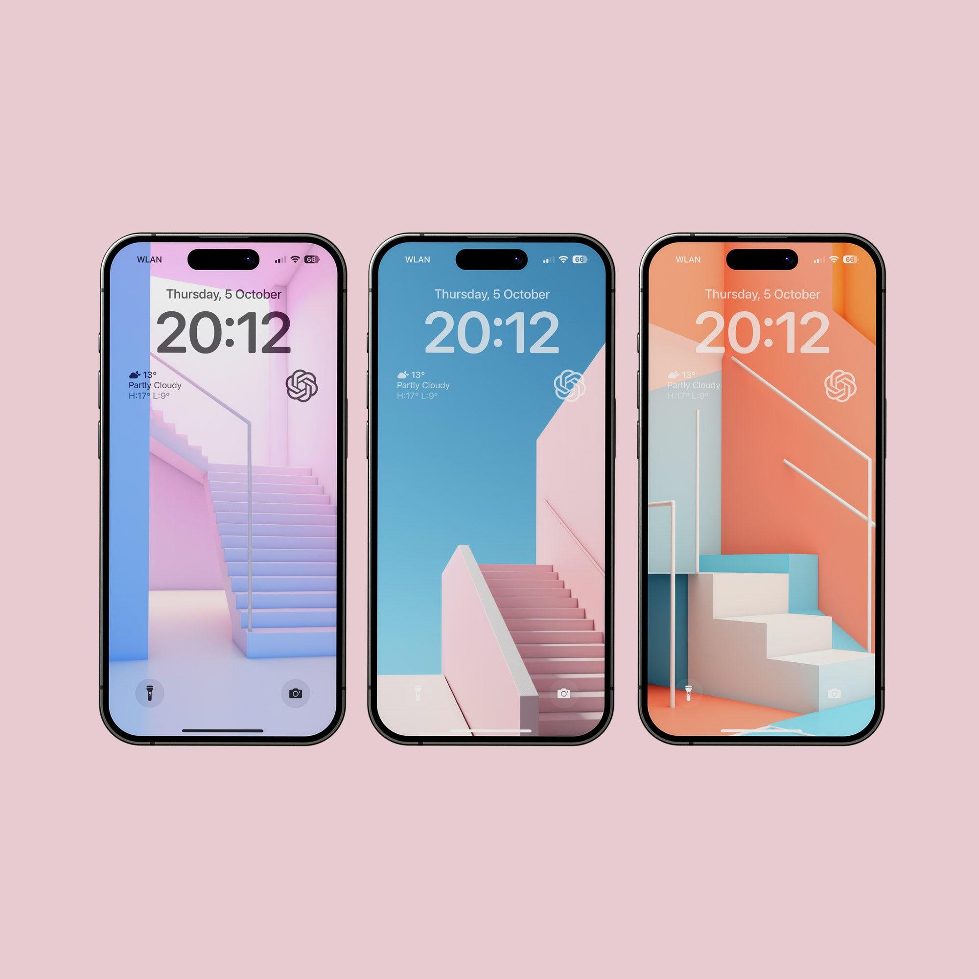 iPhone 15 Pro colorful PANTONE wallpapers